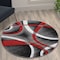 Flash Furniture Red 4' x 4' Modern Plush Abstract Area Rug KP-RG951-44-RD-GG - alternate 1